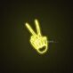 Skelett-Hand mit Victory Zeichen LED-Neonschild für Bar Club