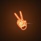 Skelett-Hand mit Victory Zeichen LED-Neonschild für Bar Club
