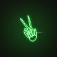 Skelett-Hand mit Victory Zeichen LED-Neonschild für Bar Club