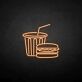 Burger und Getränkebecher LED-Neonschild für Restaurant Imbiss