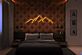 Bergsilhouette LED-Neonschild Schlafzimmer Wohnzimmer