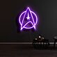Raumschiff-Abzeichen mit Stern LED-Neonschild Wohnzimmer Gamingzimmer