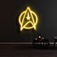 Raumschiff-Abzeichen mit Stern LED-Neonschild Wohnzimmer Gamingzimmer
