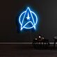 Raumschiff-Abzeichen mit Stern LED-Neonschild Wohnzimmer Gamingzimmer