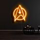 Raumschiff-Abzeichen mit Stern LED-Neonschild Wohnzimmer Gamingzimmer