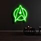 Raumschiff-Abzeichen mit Stern LED-Neonschild Wohnzimmer Gamingzimmer