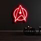Raumschiff-Abzeichen mit Stern LED-Neonschild Wohnzimmer Gamingzimmer