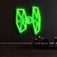 Raumschiff mit seitlichen Flügeln LED-Neonschild Gamingzimmer Wohnzimmer