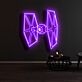 Raumschiff mit seitlichen Flügeln LED-Neonschild Gamingzimmer Wohnzimmer