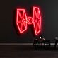 Raumschiff mit seitlichen Flügeln LED-Neonschild Gamingzimmer Wohnzimmer
