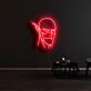 Fantasy-Charakterkopf mit spitzen Ohren LED-Neonschild für Gamingzimmer Wohnzimmer