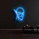 Fantasy-Charakterkopf mit spitzen Ohren LED-Neonschild für Gamingzimmer Wohnzimmer