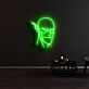 Fantasy-Charakterkopf mit spitzen Ohren LED-Neonschild für Gamingzimmer Wohnzimmer