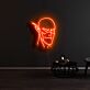 Fantasy-Charakterkopf mit spitzen Ohren LED-Neonschild für Gamingzimmer Wohnzimmer