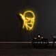 Fantasy-Charakterkopf mit spitzen Ohren LED-Neonschild für Gamingzimmer Wohnzimmer