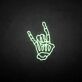 Skelett Hand Rockzeichen LED-Neonschild für Bar Club