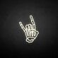 Skelett Hand Rockzeichen LED-Neonschild für Bar Club