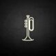 Trompete als LED-Neonschild