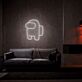 Spielfigur mit Rucksack LED-Neonschild Gaming Zimmer