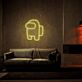 Spielfigur mit Rucksack LED-Neonschild Gaming Zimmer