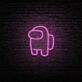 Spielfigur mit Rucksack LED-Neonschild Gaming Zimmer