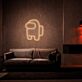 Spielfigur mit Rucksack LED-Neonschild Gaming Zimmer