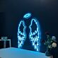 Engelsflügel mit Heiligenschein LED-Neonschild Wohnzimmer Schlafzimmer