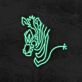 Zebrakopf LED-Neonschild Wohnzimmer Bar
