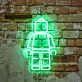 Spielfigur im Bauklotz-Stil LED-Neonschild Kinderzimmer