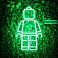 Spielfigur im Bauklotz-Stil LED-Neonschild Kinderzimmer