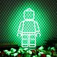 Spielfigur im Bauklotz-Stil LED-Neonschild Kinderzimmer
