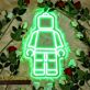 Spielfigur im Bauklotz-Stil LED-Neonschild Kinderzimmer