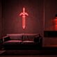 Schwert LED-Neonschild für Wohnzimmer und Gamingzimmer
