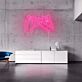 zwei Hände mit eingehakten kleinen Fingern LED-Neonschild Wohnzimmer Schlafzimmer