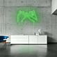 zwei Hände mit eingehakten kleinen Fingern LED-Neonschild Wohnzimmer Schlafzimmer