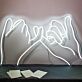 zwei Hände mit eingehakten kleinen Fingern LED-Neonschild Wohnzimmer Schlafzimmer