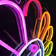 lächelnde Blume LED-Neonschild Wohnzimmer Kinderzimmer