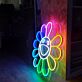 lächelnde Blume LED-Neonschild Wohnzimmer Kinderzimmer