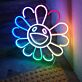 lächelnde Blume LED-Neonschild Wohnzimmer Kinderzimmer