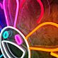 lächelnde Blume LED-Neonschild Wohnzimmer Kinderzimmer