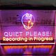 QUIET PLEASE! Recording in Progress LED-Neonschild für Studio Büro