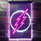Blitzsymbol im Kreis LED-Neonschild für Bar und Gaming