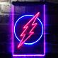 Blitzsymbol im Kreis LED-Neonschild für Bar und Gaming