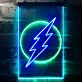 Blitzsymbol im Kreis LED-Neonschild für Bar und Gaming
