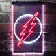 Blitzsymbol im Kreis LED-Neonschild für Bar und Gaming