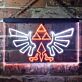 Geflügeltes Wappensymbol mit Dreiecken LED-Neonschild Gamingzimmer Wohnzimmer