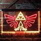 Geflügeltes Wappensymbol mit Dreiecken LED-Neonschild Gamingzimmer Wohnzimmer