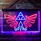 Geflügeltes Wappensymbol mit Dreiecken LED-Neonschild Gamingzimmer Wohnzimmer