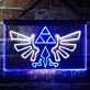 Geflügeltes Wappensymbol mit Dreiecken LED-Neonschild Gamingzimmer Wohnzimmer