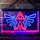 Geflügeltes Wappensymbol mit Dreiecken LED-Neonschild Gamingzimmer Wohnzimmer
